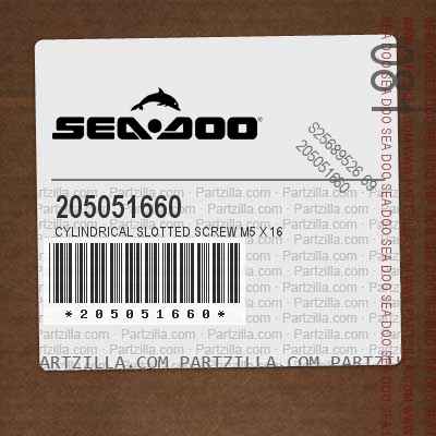 205051660 Cylindrical Slotted Screw M5 x 16