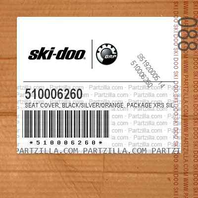 510006260 Seat Cover, Black/Silver/Orange. Package XRS Silver ( UMHA, UMHB, UMHC, UMHD, UMHE )