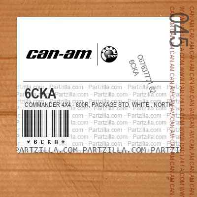 6CKA Commander 4X4 - 800R, Package STD, White.. North America
