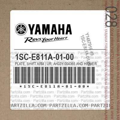 1SC-E811A-01-00 PLATE, SHIFT ARM | UR: AH33Y-004365 AND HIGHER