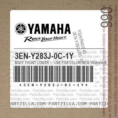 3EN-Y283J-0C-1Y BODY, FRONT LOWER 1 | Use for Color NEW YAMAHA BLACK ( NYB / 006G )