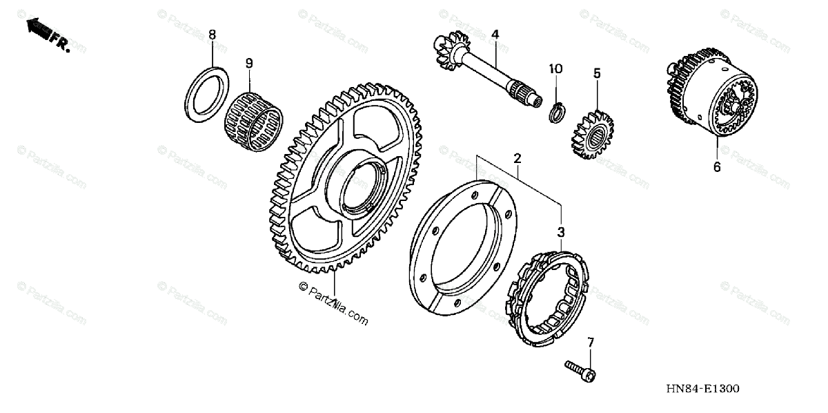 Honda ATV 2003 OEM Parts Diagram for Starter Gear | Partzilla.com