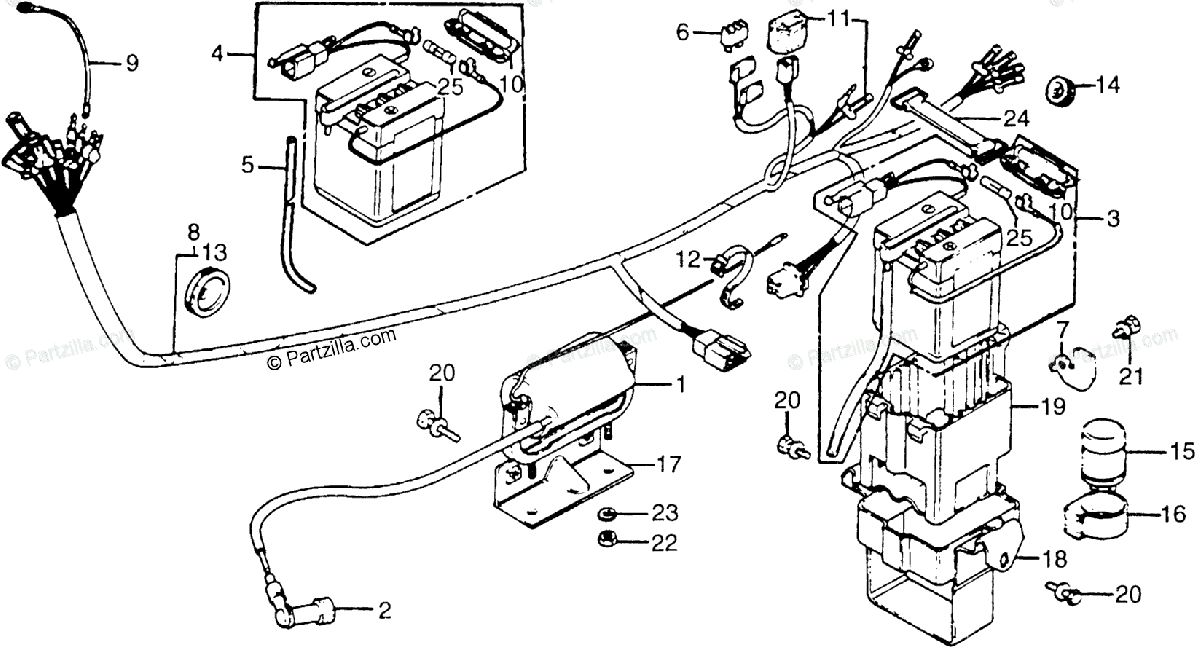 Wire Harness Ignition Coil Battery, Ct70 Wiring Diagram