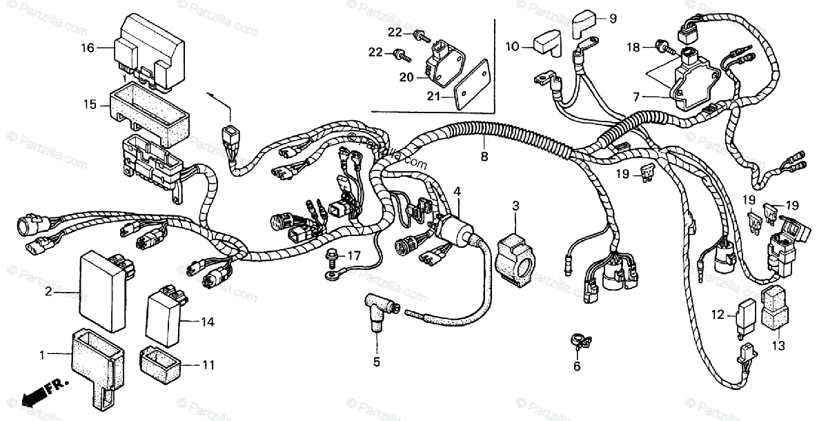 Honda Atv 1999 Oem Parts Diagram For