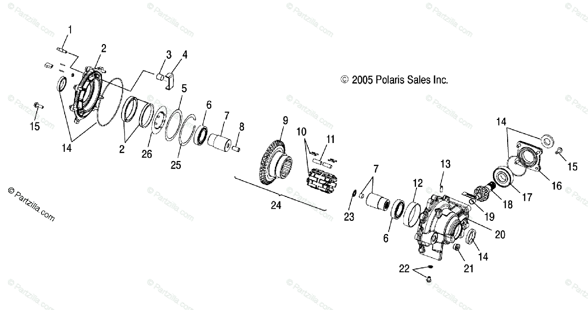Polaris Kit Seal Gearcase Front 3233956 New OEM 