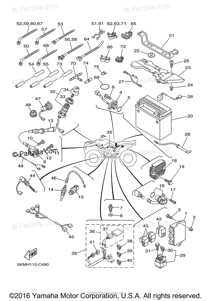2006 Yamaha Rhino Engine Electrical Diagram