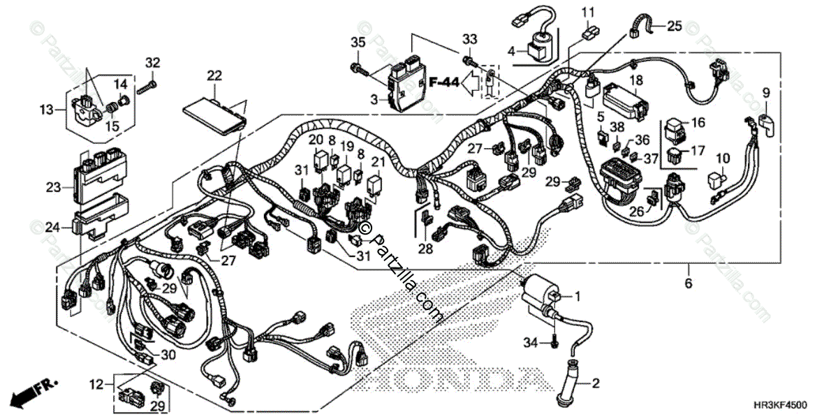 Honda Atv 2019 Oem Parts Diagram For