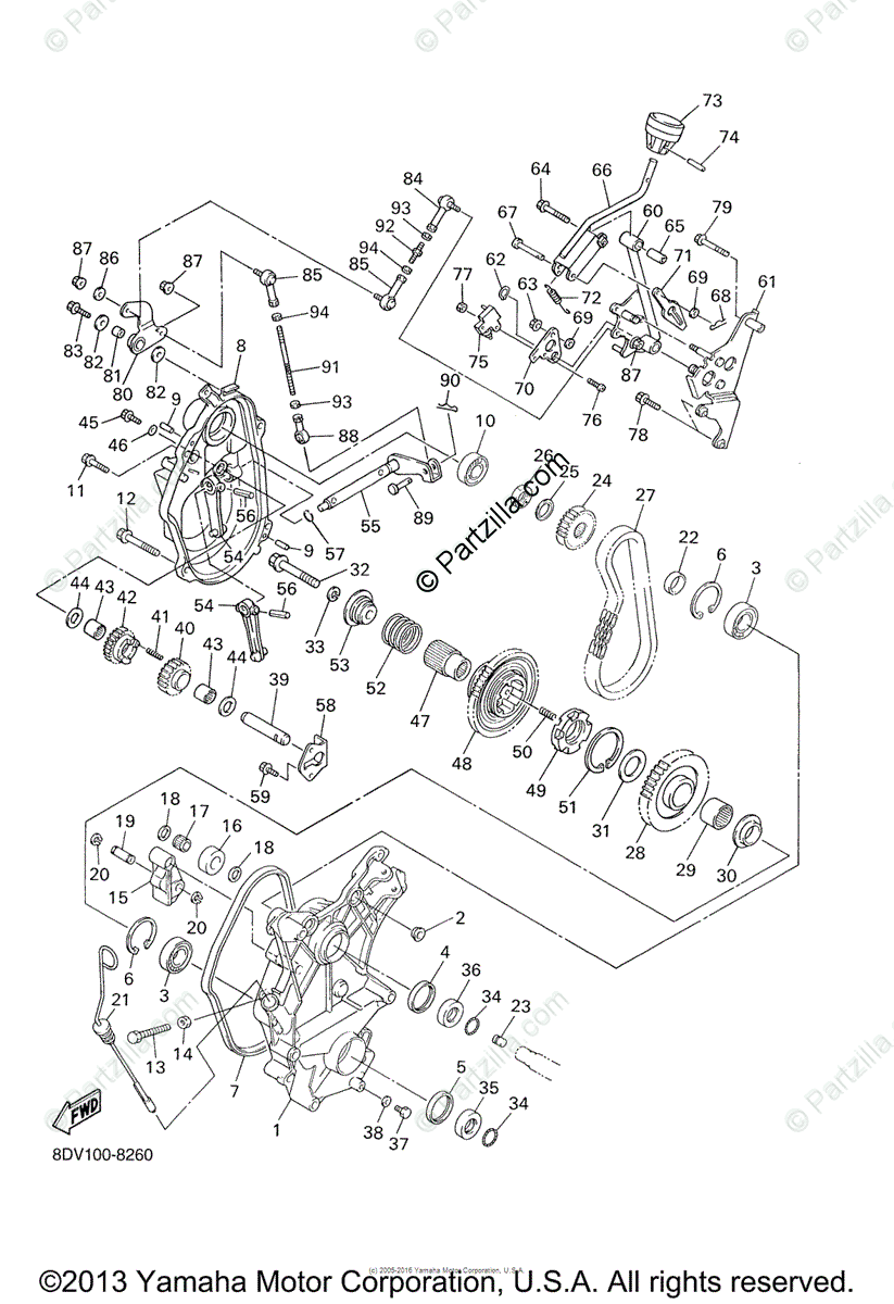 Yamaha Snowmobile 2002 Oem Parts Diagram For Track Drive 2