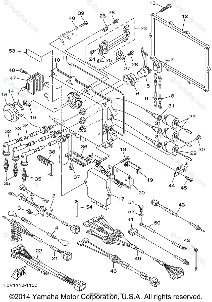 Yamaha Waverunner 2001 OEM Parts Diagram for Electrical - 1 | Partzilla.com  Yamaha Xlt 1200 Wiring Diagram    Partzilla