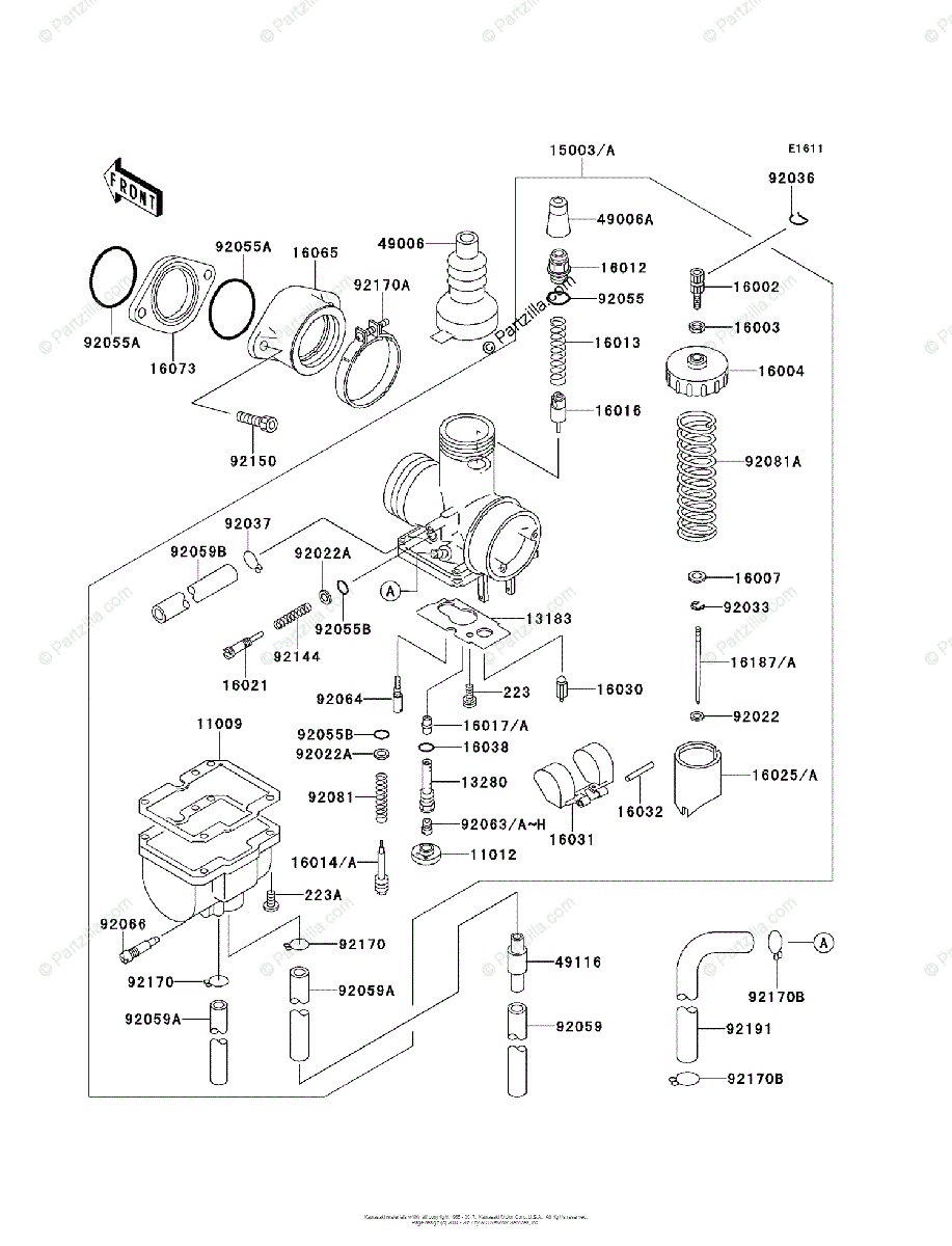 modul Lære udenad ornament Kawasaki ATV 2005 OEM Parts Diagram for Carburetor | Partzilla.com