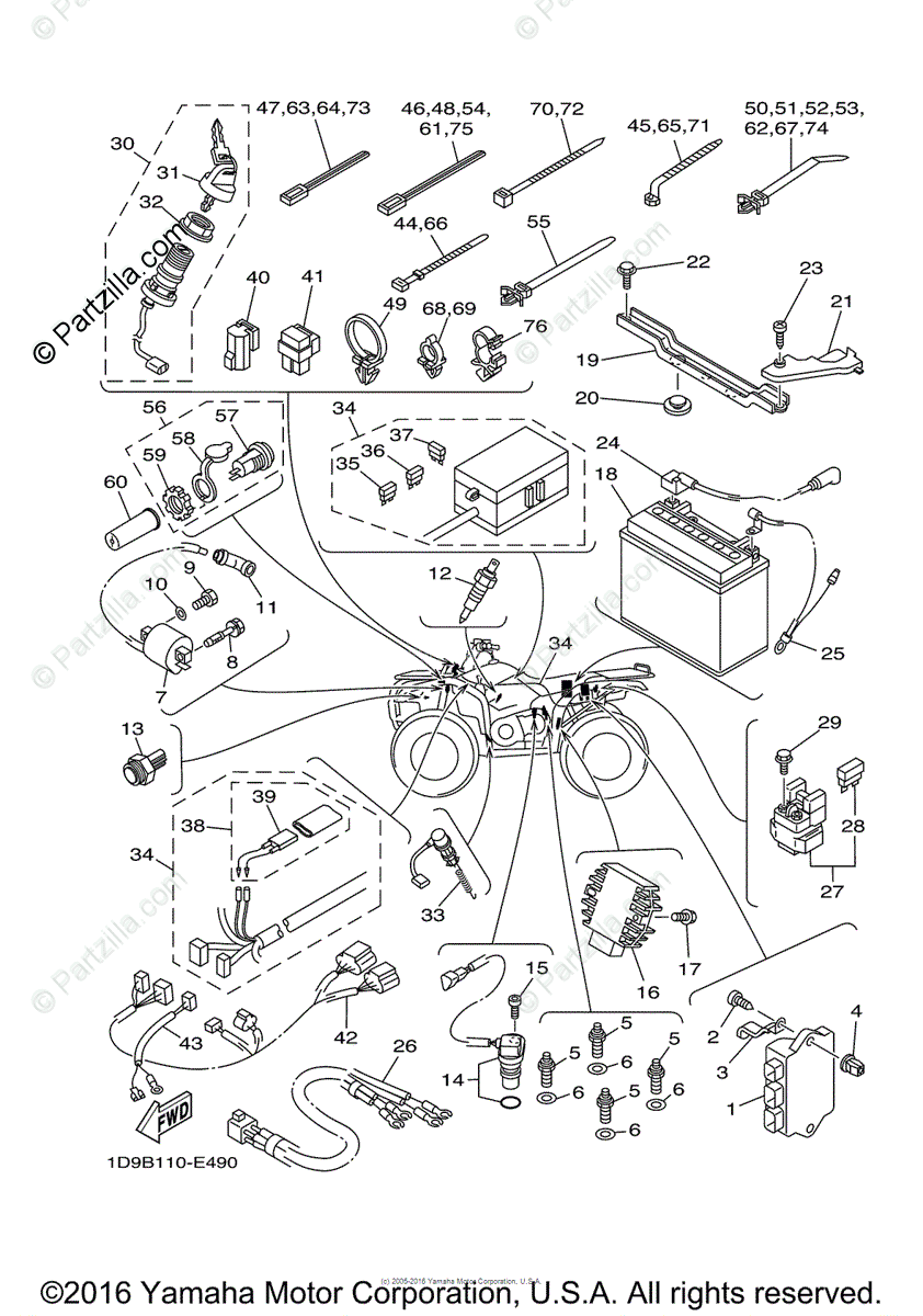 Yamaha Atv 2006 Oem Parts Diagram For