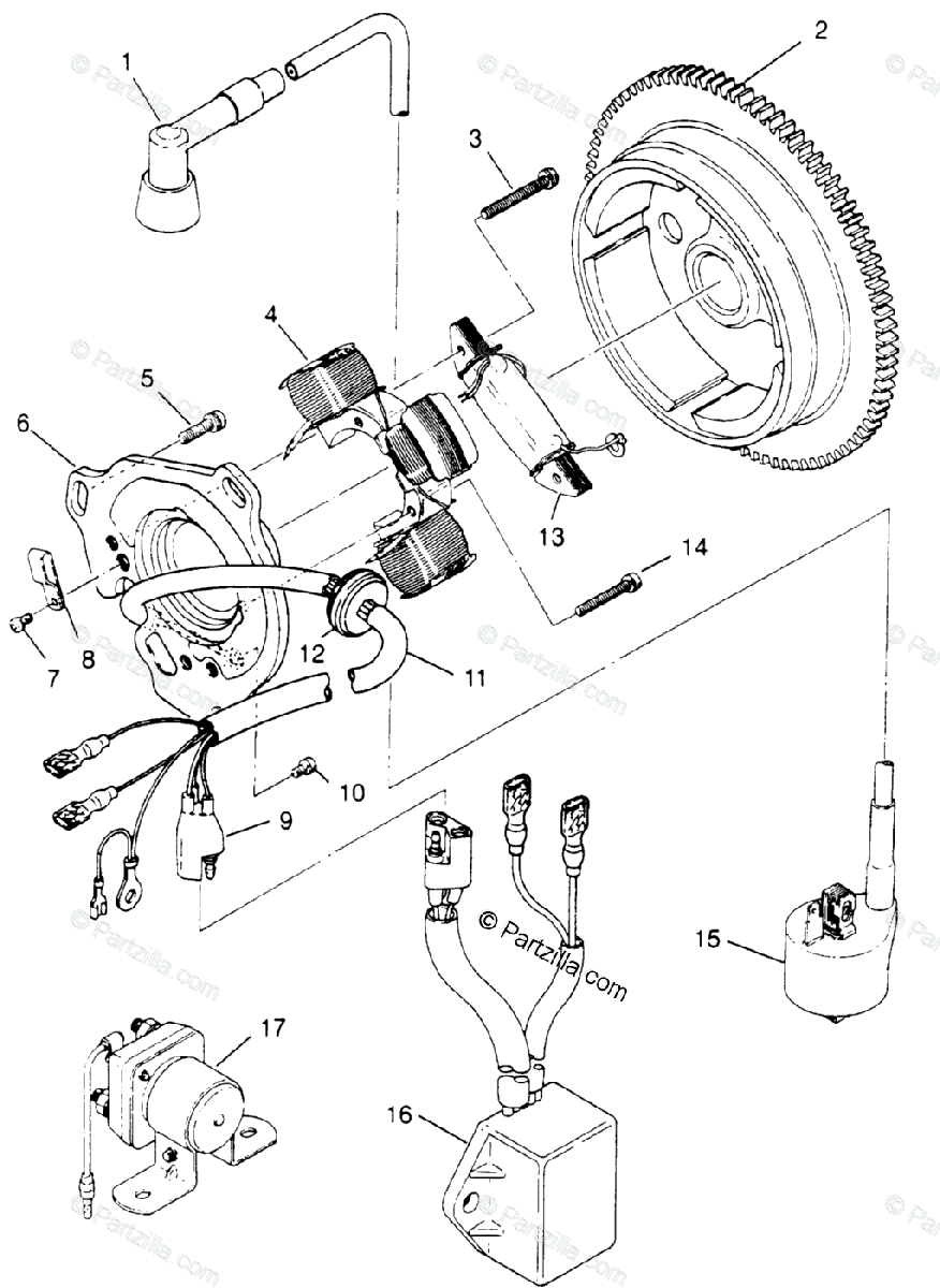 Polaris Atv 1996 Oem Parts Diagram For Magneto Assembly Xplorer 300 Partzilla Com