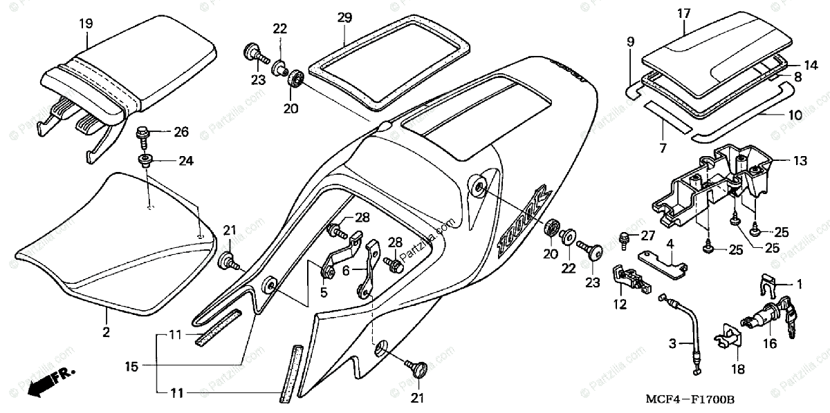 Honda Motorcycle 2002 OEM Parts Diagram for Seat / Seat Cowl | Partzilla.com 2JZ-GE Coil On Plug Conversion Partzilla