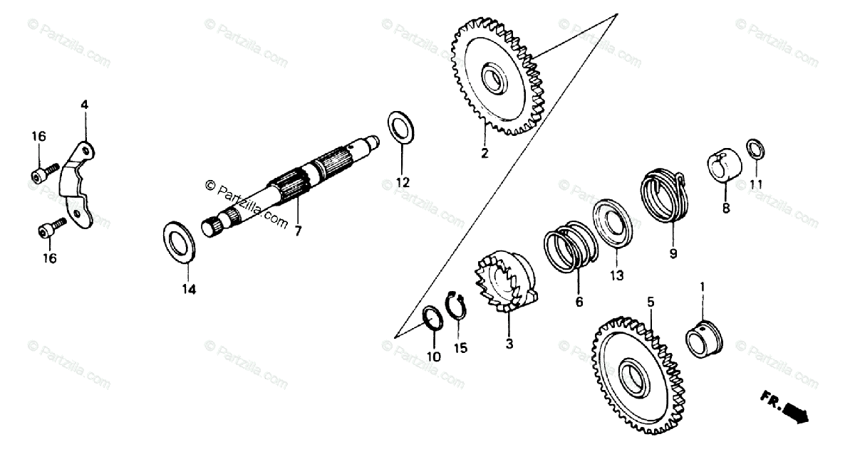 Honda ATV 1985 OEM Parts Diagram for KICK STARTER | Partzilla.com