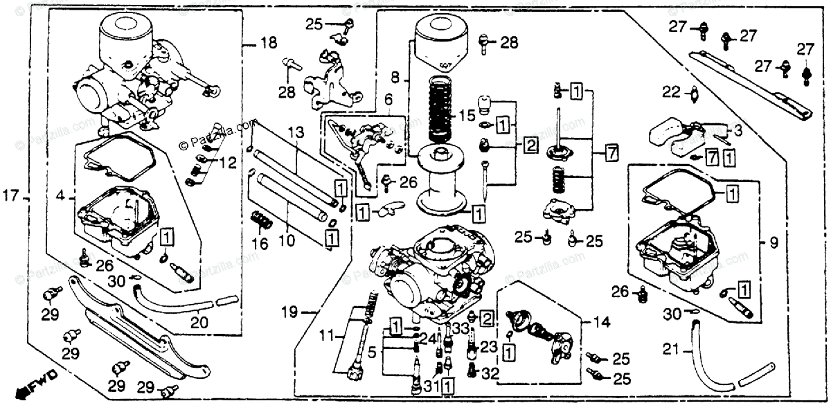 Carburetor Assembly Honda Kawasaki