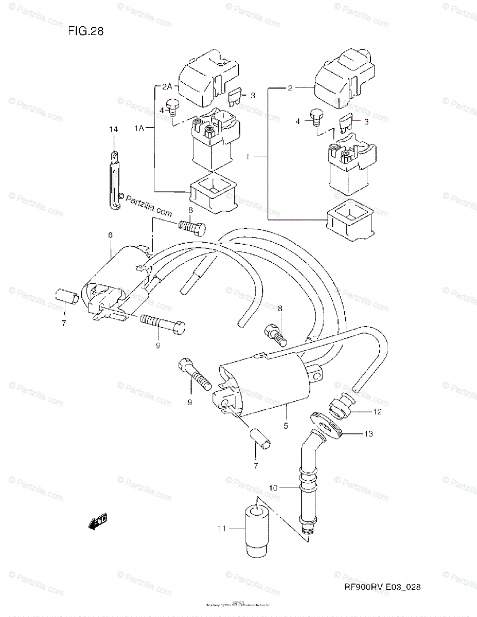 Suzuki Motorcycle 1996 OEM Parts Diagram for Electrical | Partzilla.com