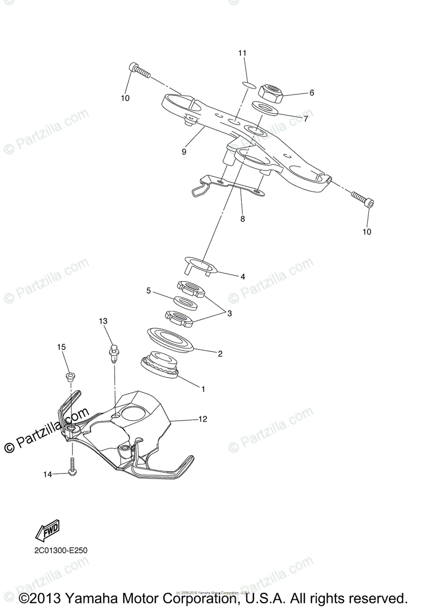 Yamaha Motorcycle 2006 OEM Parts Diagram for Steering | Partzilla.com