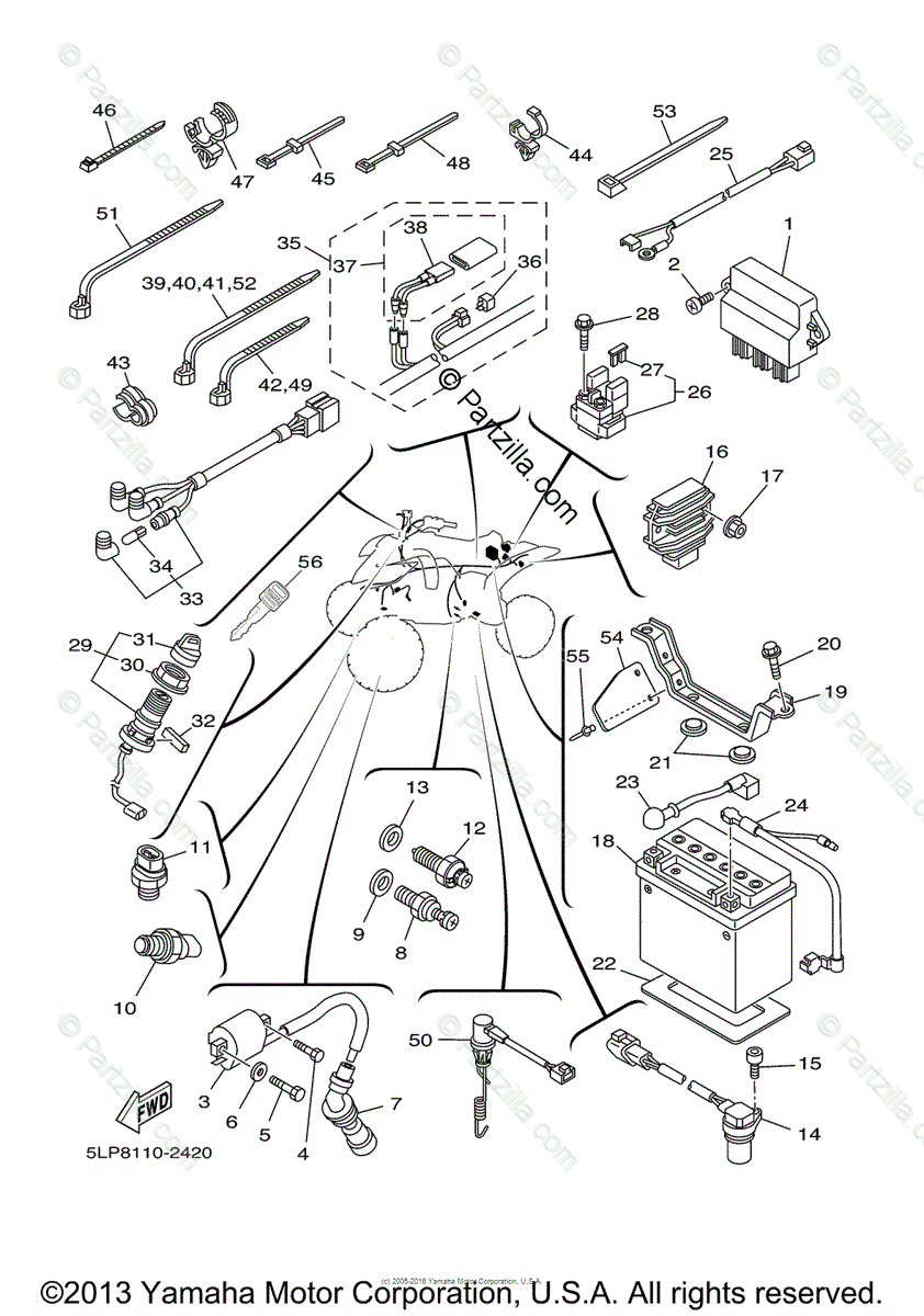 Yamaha ATV 2003 OEM Parts Diagram for Electrical - 1 | Partzilla.com  660 Raptor Wiring Diagram    Partzilla