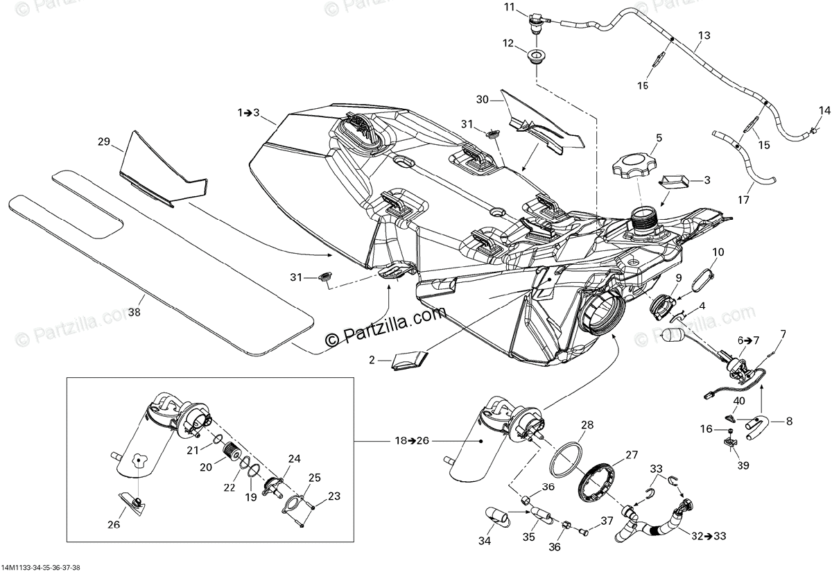 Ski-Doo 2011 EXPEDITION SPORT 600 ACE OEM Parts Diagram for Fuel