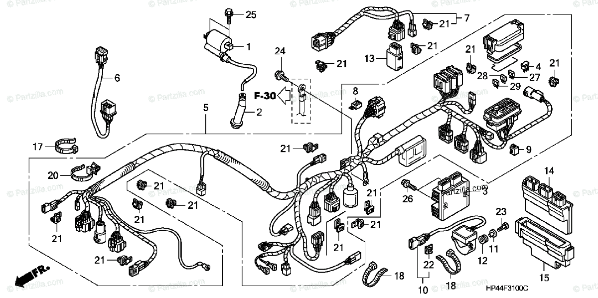 Honda Atv 2008 Oem Parts Diagram For