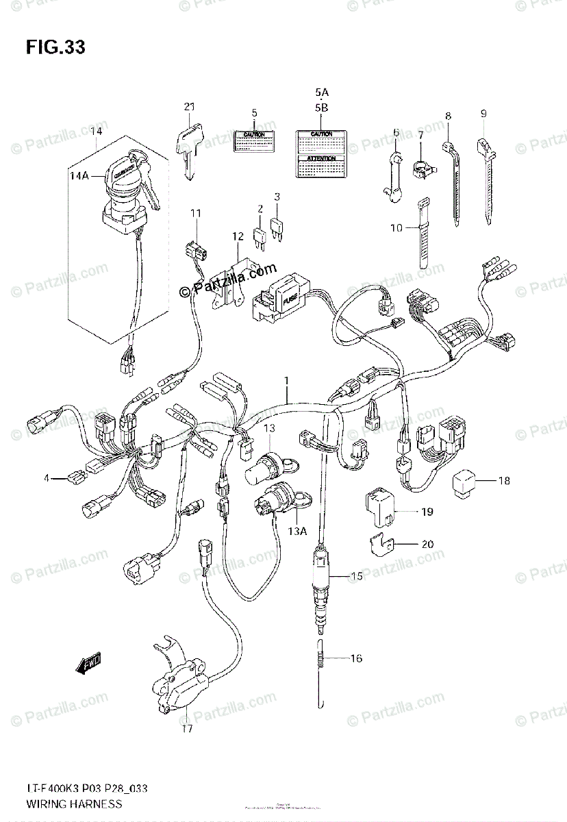 Suzuki ATV 2003 OEM Parts Diagram for WIRING HARNESS | Partzilla.com  Suzuki Eiger Ignition Wiring Diagram    Partzilla