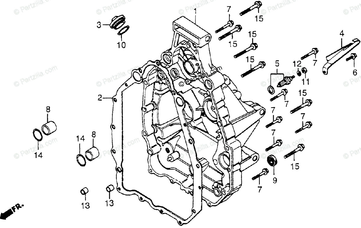 Honda Motorcycle 1979 OEM Parts Diagram for Rear Cover | Partzilla.com