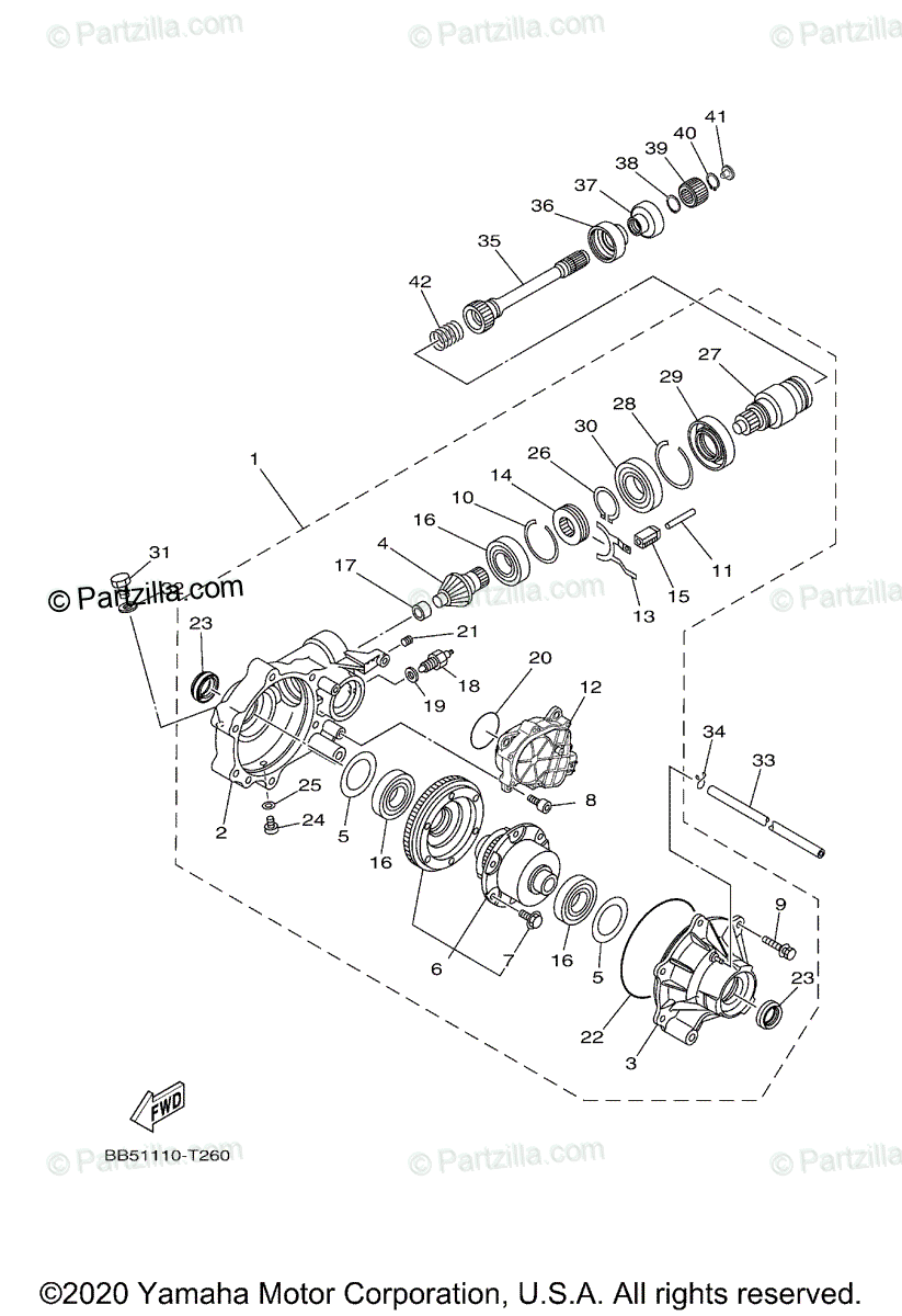 Caltric Front Differential Servo Motor Lock for Yamaha Kodiak 450 YFM450F 4X4 2003 2004 2005 2006 