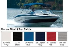 3 Bow Bimini Top Fabric With Boot 6' X 46