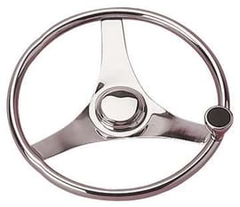 Steering Wheel 3-Spoke Wheel W/Knob, 13-1/2