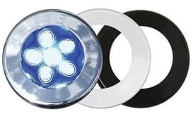 LED Recessed Puck Light With 3 Bezel Blue