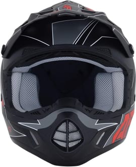 FX-17 Helmet - Aced - Matte Black/Red - Large