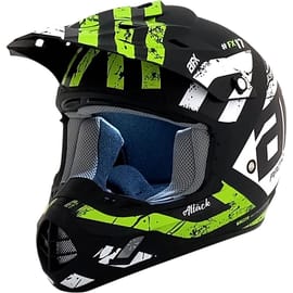 FX-17Y Helmet - Attack - Matte Black/Green - Large