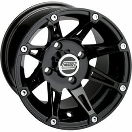 Type 387X Front/Rear Wheel - 12x8 - 4+4 Offset - 4/4 - Machined - Black