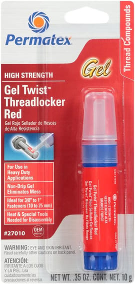 Gel Threadlocker - Red - 0.35 oz. net wt.