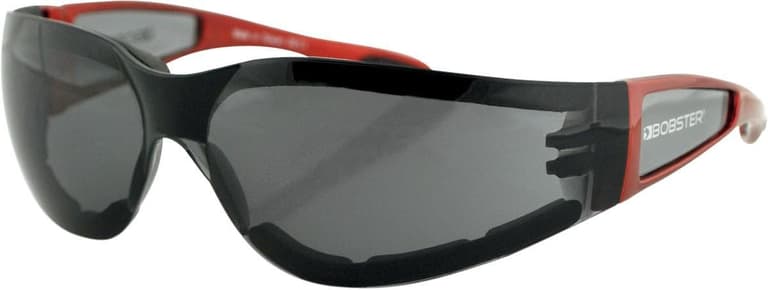 2FUY-BOBSTER-ESH221 Shield II Sunglasses - Gloss Red - Smoke