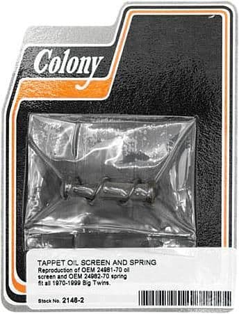 23J6-COLONY-2146-2 Oil Screen and Spring - Big Twin