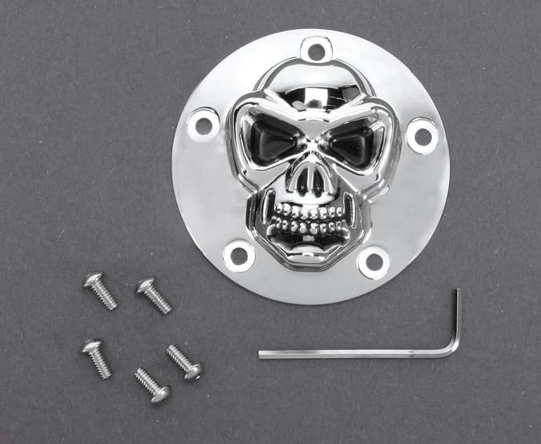22C5-DRAG-SPECIA-19020181 3-D Skull Points Cover - Twin Cam