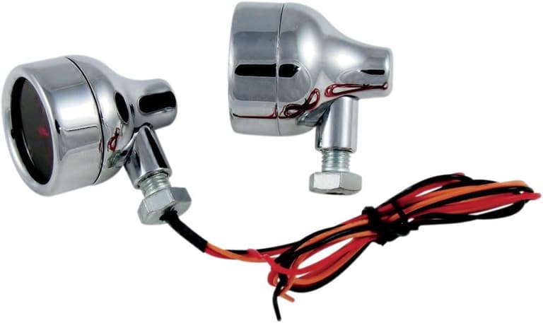 24BN-TODD-S-CYCL-MT-01 Rear Turn Signal - Chrome - Red LEDs