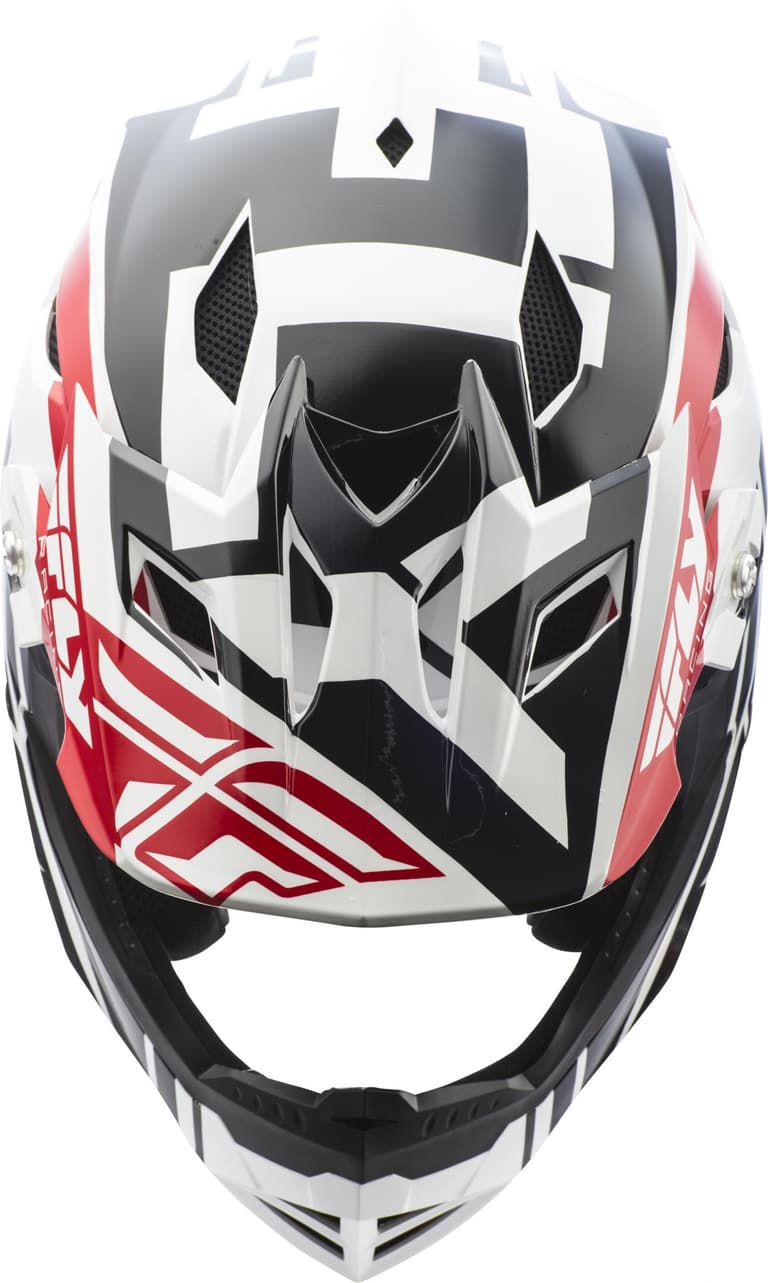 99HI-FLY-RACING-73-9162S Default Graphics Helmet Red/Black/White - S