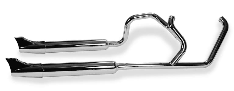 1LPO-KERKER-128-78083 2-Into-2 Crossover Exhaust System - Fishtail - Chrome
