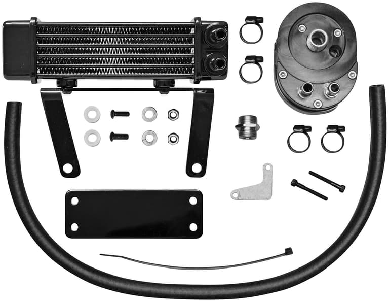 SKY-JAGG-OIL-CO-750-1290 Horizontal 6 Row Oil Cooler - Low Mount - Black