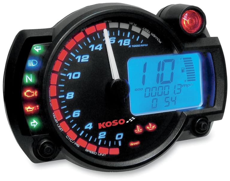 2A6Q-KOSO-NORTH-BA015B20 RX-2N GP-Style Speedometer - 0-20,000 rpm