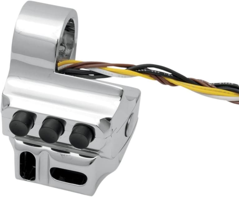 27HT-PERF-MACH-0062-2043-CH Switch Housing - Left Side - Hydraulic Clutch - Five Button - Chrome