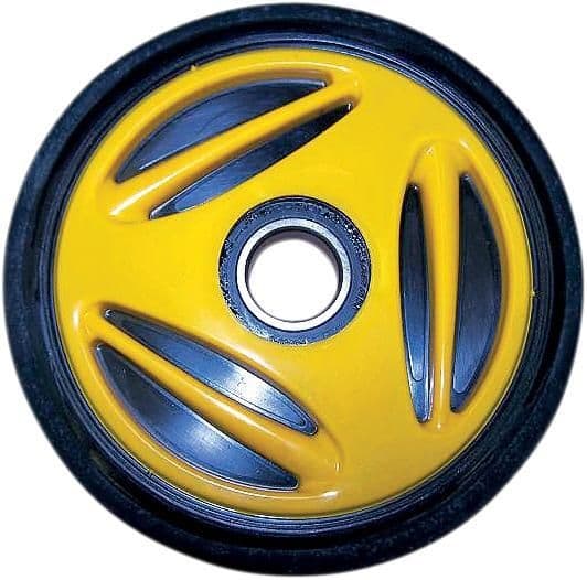 32Y2-PARTS-UNLIM-47020034 Idler Wheel with Bearing 6205-2RS - Yellow - Group 10 - 165 mm OD x 1" ID