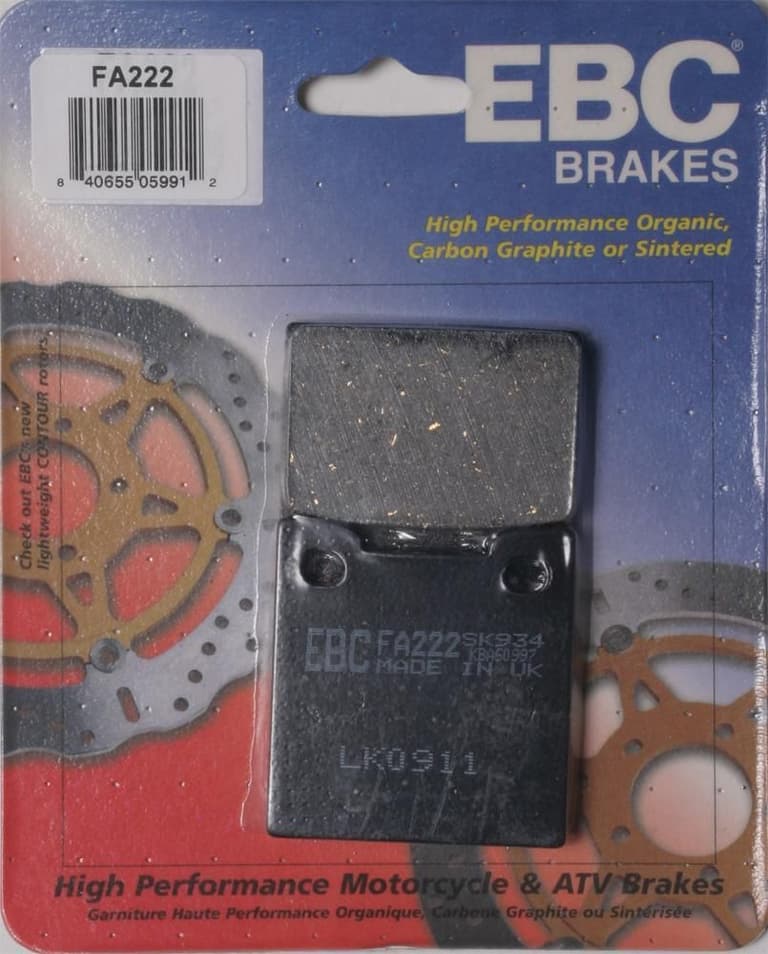 1U5L-EBC-FA222 Organic Brake Pads - RF 900 R - FA222