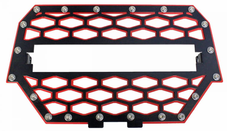 47I7-MODQUAD-RZR-FGL-1K-RD Front Grill without 10in. Light Bar - Black/Red