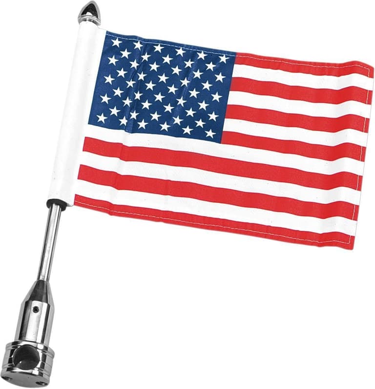 3KK9-PRO-PAD-RFM-FXD1 Saddle Bag Flag Mount - 3/4" Bar - With 6" X 9" USA Flag