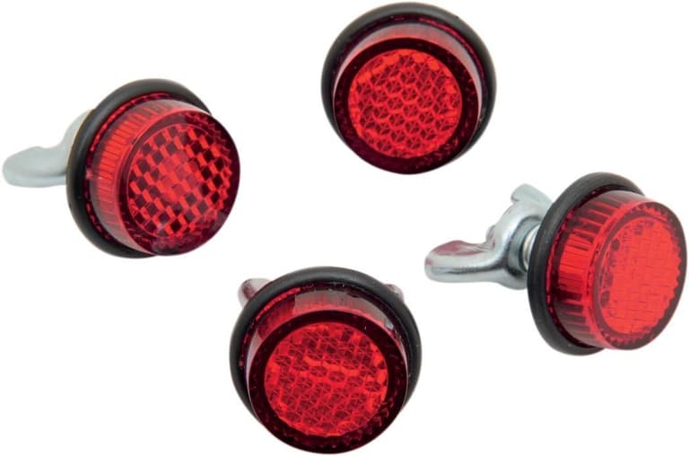 36VN-CHRIS-PRODU-CH4R License Plate Reflectors - 4ct - Red
