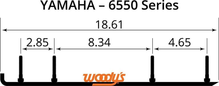 3E52-WOODY-S-HSY-6550 Top-Stock Hard Surface Bar - 4" - 60