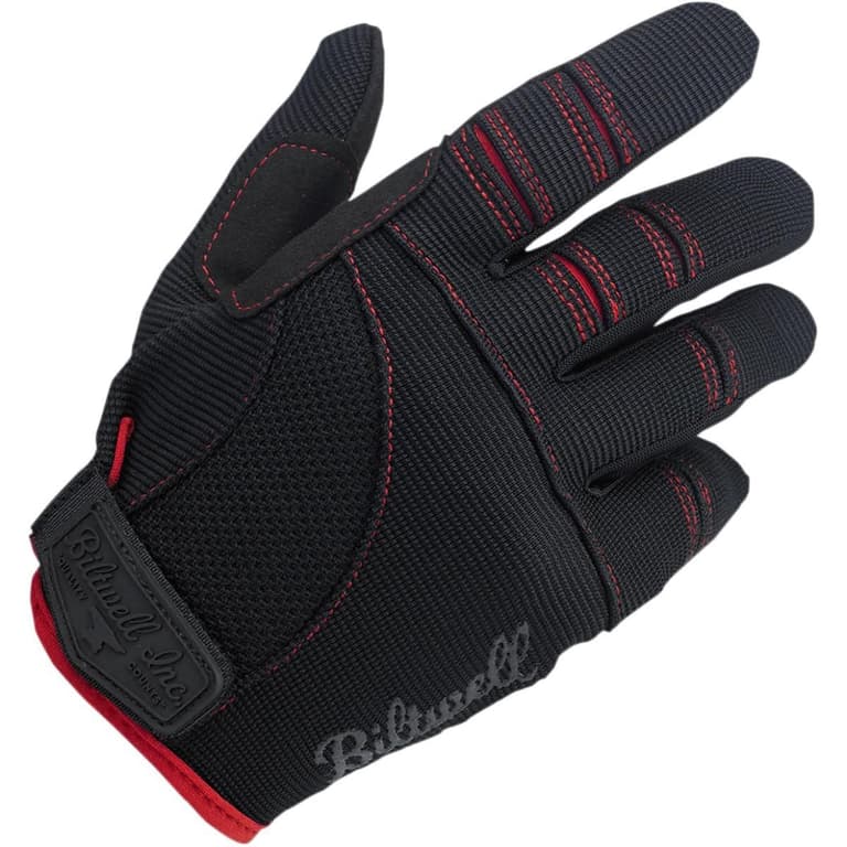 2QYE-BILTWELL-GL-XSM-BK-RD Moto Gloves